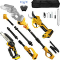 DeWalt, 4 in 1 Akku Hochentaster 6 Zoll Mini Kettensäge baumsäge kompatibel mit 20V 18V, 45 mm Elektrische säge Gartenschere, ohne Akku