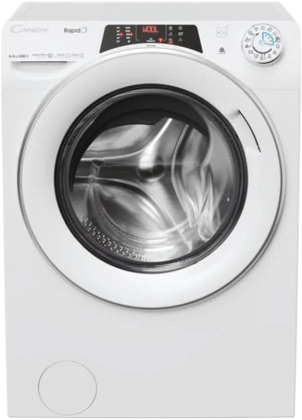 Candy Waschtrockner ROW4854DWMST/1-S 1400, Energieklasse D, Wechselrichter, Umdrehungen