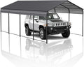 Carport Großer Metall, 12x20 FT Hochleistungs -Vordach aus Metall, für den Außenbereich, Autozelt-Garagenunterstand, Allwetter-Outdoor-Lagerzelt