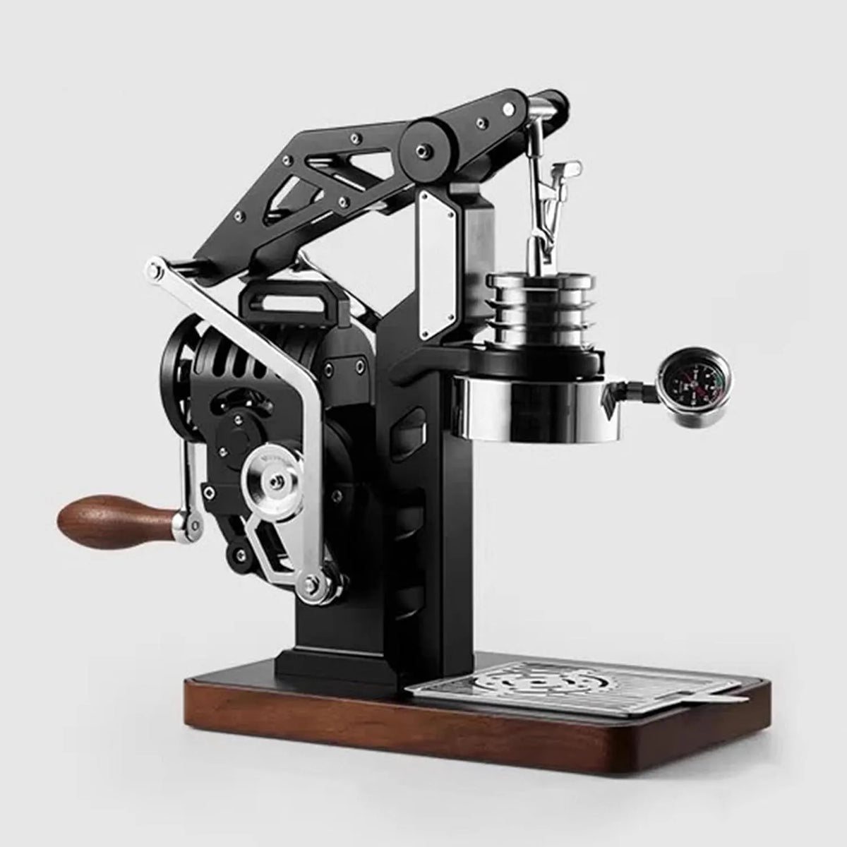 Espressomaschine 58-mm-Siebträger Handbetriebene, 18 Bar, Mit Manometer, Für, Nicht Elektrisch, in Schwarz