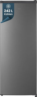 Kühlschrank homeX, 143 cm hoch, Fassungsvermögen 242 Liter, 5 Ablagen, ohne Gefrierfach groß, freistehender Vollraumkühlschrank, großer XXL Fridge