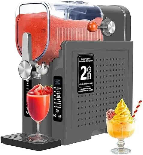 Slush-Maschine 24h-Timer, Fassungsvermögen 2L Slushie Maschine, 5 Betriebsprogramme, Selbstreinigung, Kindersicherung, Cocktail, Milchshake, Frappé