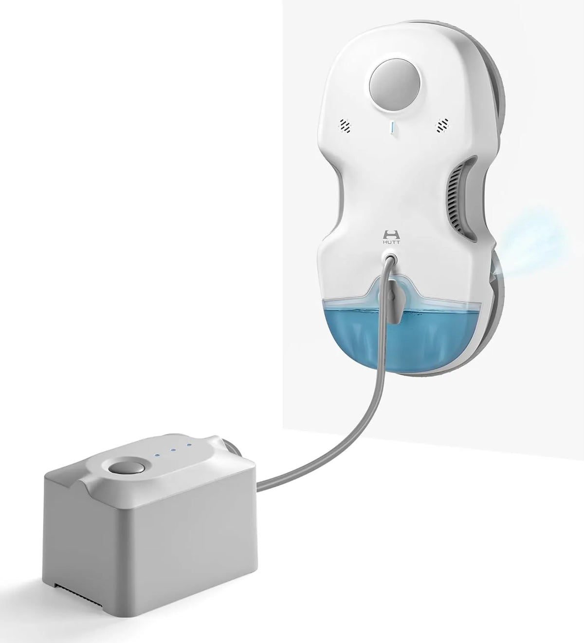 Hutt S7 Plus Fensterputzroboter Akku kabellos 6500, Fassungsvermögen 80 ml Tank, 60 Min Laufzeit, 3D schwebendes Doppelpad, Pa Saugkraft, Koffer