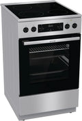 Gorenje Kochfeld GECS5C70XPA, Fassungsvermögen 70 Liter, Elektro-Standherd mit Glaskeramik, Schnellaufheizung, ExtraSteam, AquaClean, in Schwarz