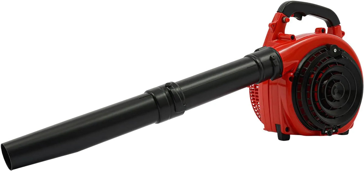 Laubbläser, 25.4cc 2-Takt Benzin,0.75KW Benzin Laubsauger, mit 7000rpm,0.13m³ Luftstrom und 0.9L Kraftstofftank, Seilzugstarter
