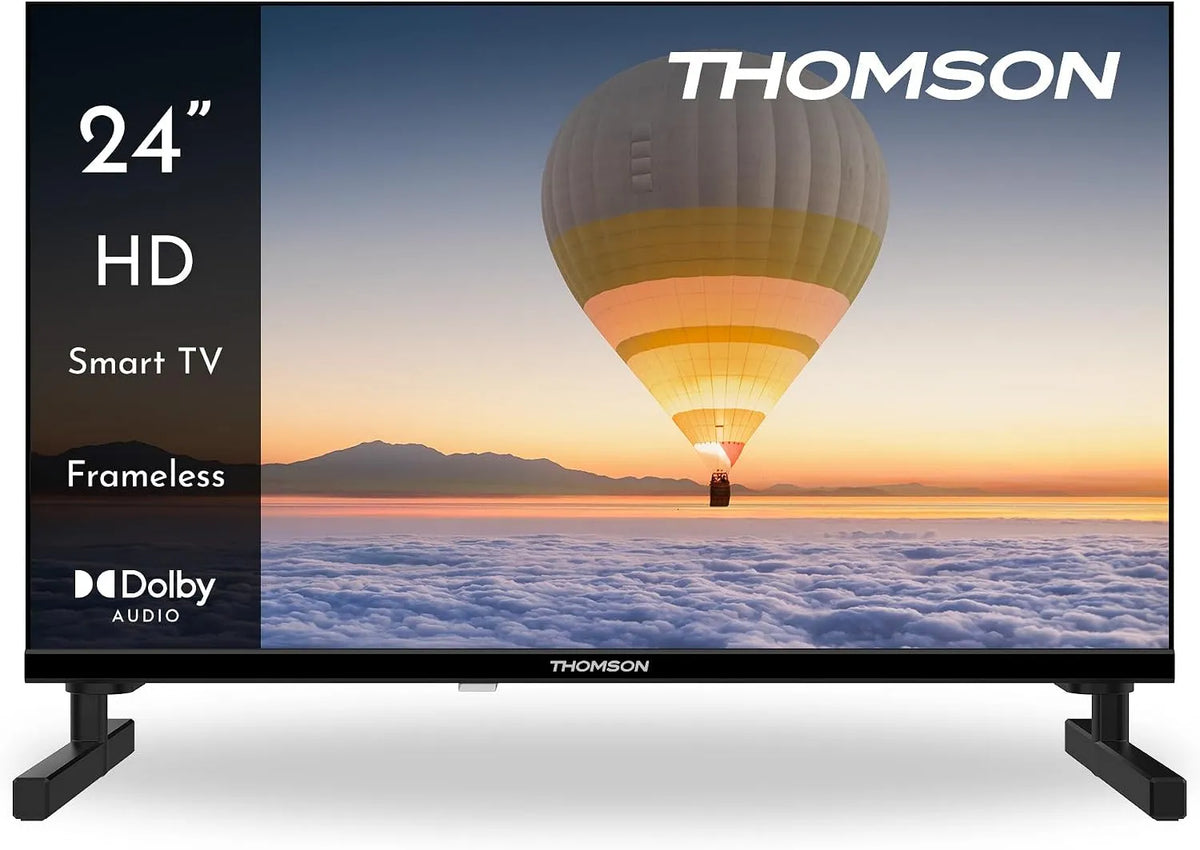 Modell Thomson 24 Zoll HDR10 1.5GB 8GB, Breite 60cm, HD LED Smart TV, Sprachsteuerung, Triple-Tuner, Satellit, HDMI, RAM, 24HT2S15