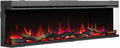 Elektrokamin 3D-Flammeneffekt, Elektrischer Einbaukamin mit Heizung, integrierte Knisterfunktion, Fernbedienung, Thermostat, BALDERIA Athena 72'