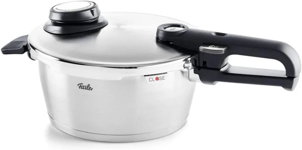 Fissler Vitavit, Ø 22 cm, Schnellkochtopf, Induktion, Fassungsvermögen 3,5 L, Edelstahl-Dampfkochtopf,4-Garstufen, inklusive. Einsatz