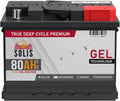Gel-Batterie SOLIS, 80AH 12V Solar Boot Wohnmobil Schiff Versorgungs Mover Akku