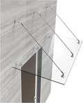 Türvordach Türdach 200x100 cm aus 13,14 mm starkem Verbundsicherheitsglas V2A Glasvordach Vordach, VSG, Klarglas