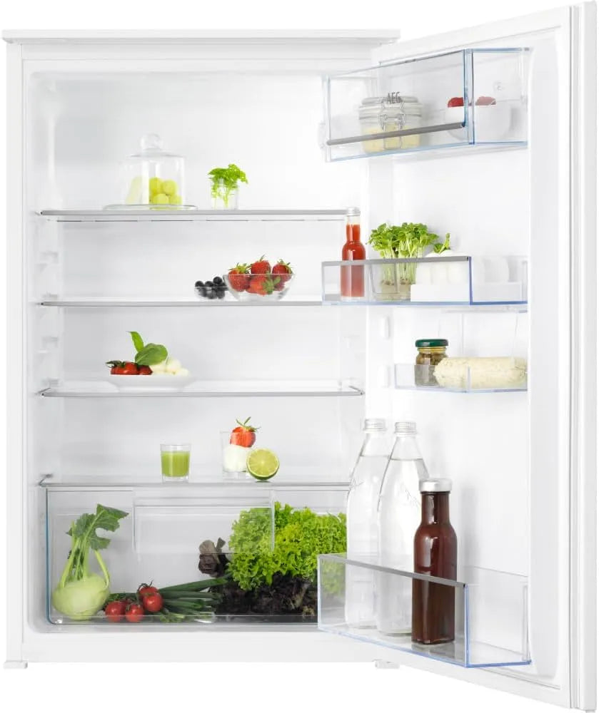 AEG Kühlschrank 5000 TSK5O881ES, Einbau 88 cm ohne Gefrierfach, Serie OptiSpace: 3x vielfach verstellbare Glasablage, Fassungsvermögen 142L