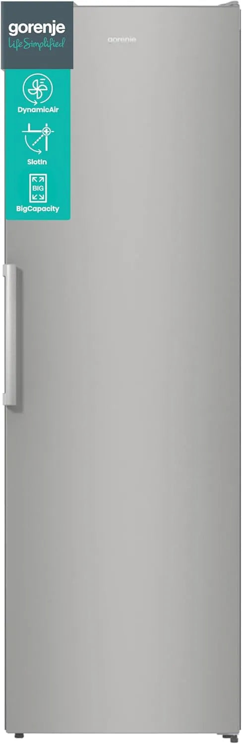 Gorenje Kühlschrank EES5, R 619, Breite 185cm, Kühlteil 398 Liter, Umluft-Kühlsystem, Schnellkühlfunktion, Inox Look, Silber