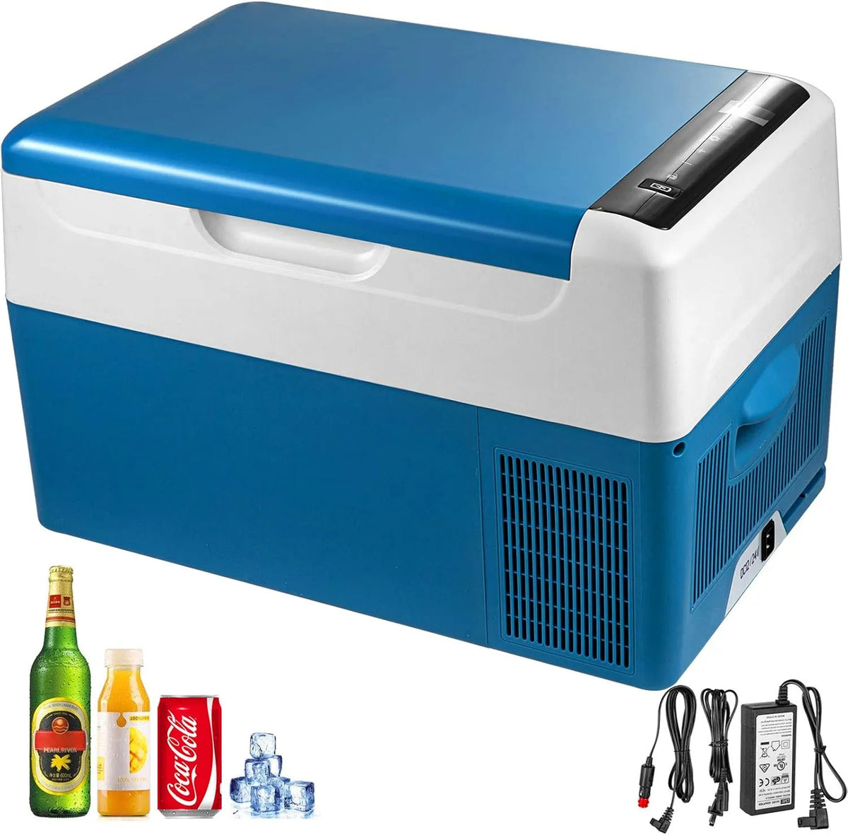 Vevor Kühlschrank, Autokühlschrank elektrische Gefrierbox klein Gefrierschrank für Auto camping, Fassungsvermögen 22L Kühlbox, Tragbarer, Boot, Lkw