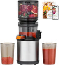 Juicer AMZCHEF Slow, Leistung 180W Kaltpresse, Leiser Betrieb, 160mm XXL-Einfüllschacht für ganze Früchte & Gemüse, Fassungsvermögen 2L Saftbehälter
