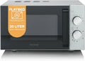 Severin Mikrowelle MW 9184, 2 Drehregler, Leistung 800W, Flatbed, ohne Drehteller, matt, in Schwarz, 6 Stufen, Fassungsvermögen 20L