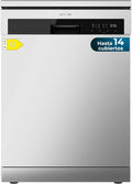 Cecotec Geschirrspüler 6200, 60 cm Standgeschirrspüler Bolero Aguazero Inox D. Energieklasse D, 14 Gedecke, 6 Betriebsprogramme mit Dual Zone Wash
