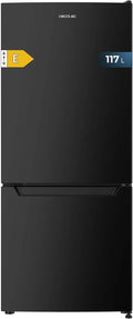 Cecotec Kühlschrank, Schwarzer Kombi, Kombi No Frost 117L Bolero CoolMarket Combi 117 DF in Schwarz E. Energieklasse