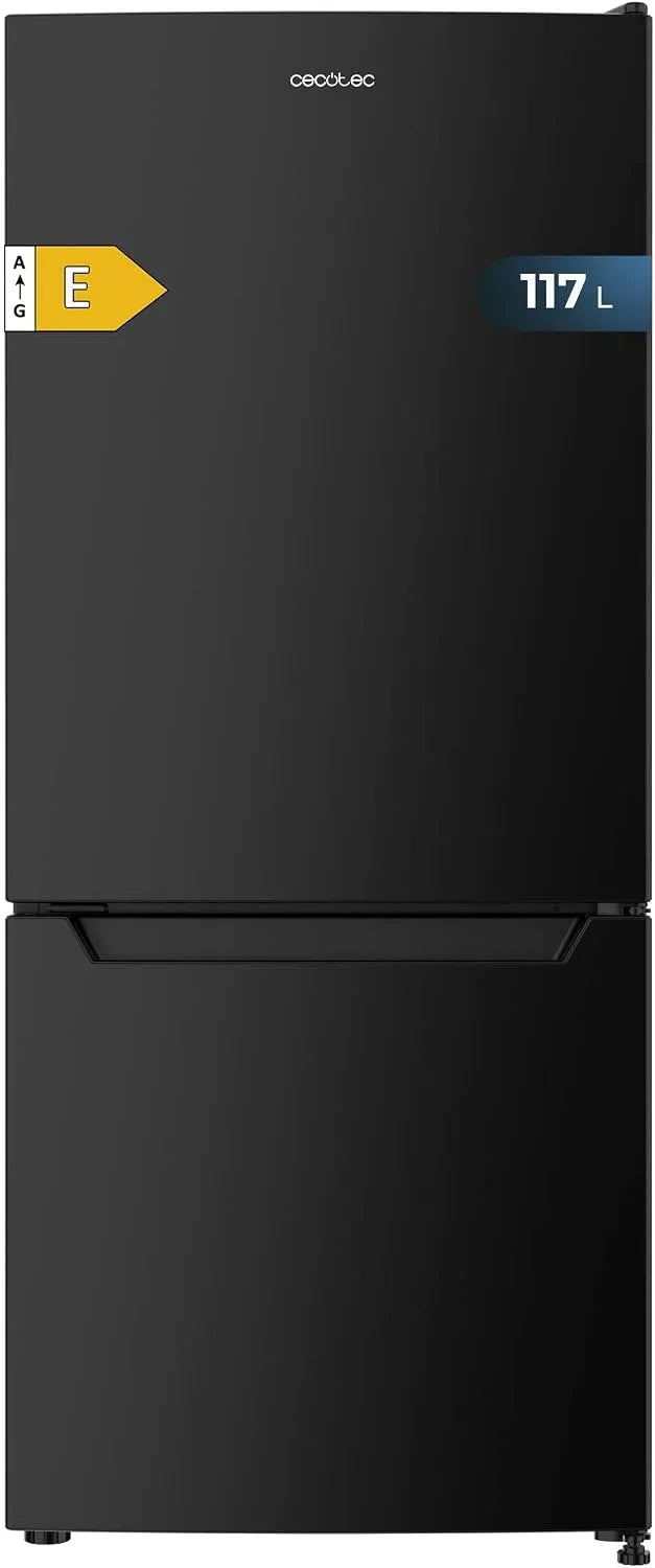 Cecotec Kühlschrank, Schwarzer Kombi, Kombi No Frost 117L Bolero CoolMarket Combi 117 DF in Schwarz E. Energieklasse