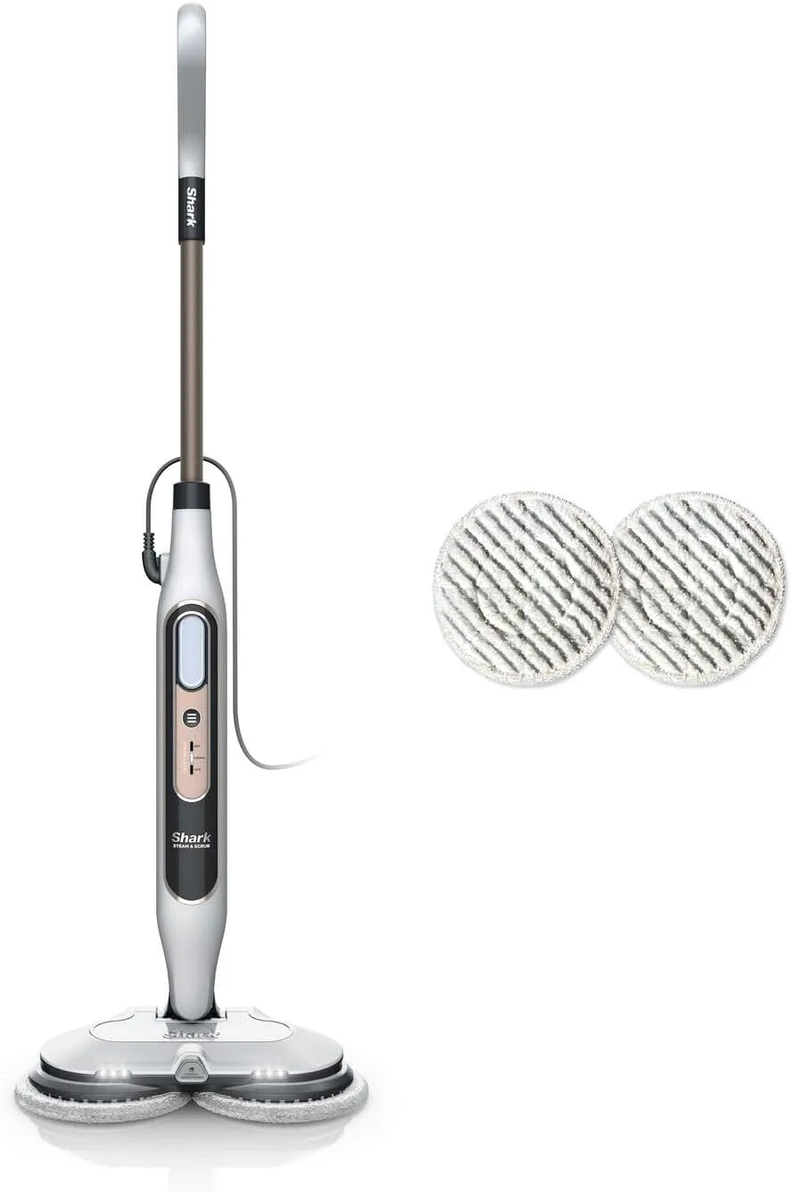 Shark Dampfreiniger S8201EU, 3 Dampfstufen, desinfiziert, für versiegelte Hartböden, 2 rotierende Power Pads, entfernt Flecken und Schmutz