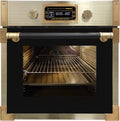 Backofen EH 6427 AD, Kaiser Retro Pyrolyse Einbau 60 cm, Elektrobackofen 73L, Pizzastein, Infrarotgrill, Heißluftsystem, in Schwarz Glas