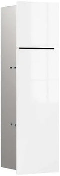 Asis Pure mit Glasfront Türanschlag Links Emco WC-Modul, Unterputz, 600mm, Weiss Glänzend, Alpinweiss