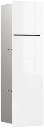 Asis Pure mit Glasfront Türanschlag Links Emco WC-Modul, Unterputz, 600mm, Weiss Glänzend, Alpinweiss