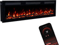Elektrokamin GLOW FIRE, max. 1800 W, Inside 127 mit realistischem 3D LED-Feuer, Maße 127x35x12cm, Wand mit Heizung und Kaminfeuer, App Steuerung