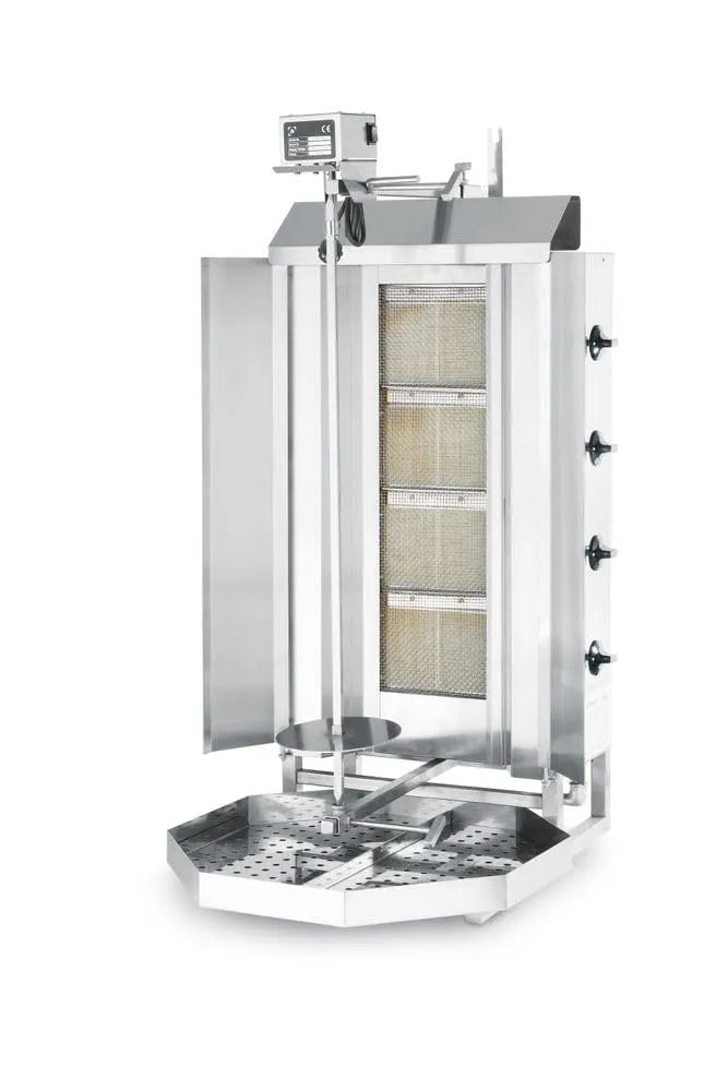 Hendi Grill 470x550x, 4 Brenner, bis zu 80kg, Spannung 230V, 1150mm, Dönergrill, Gyrosgrill, Vertikalgrill, Drehgrill