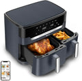 Tefal Heißluftfritteuse EY942B, Leistung 2700 W, 7 Betriebsprogramme, digitales Display, fettarm frittieren, Dual Easy Fry XXL 11 L, Doppelkammer