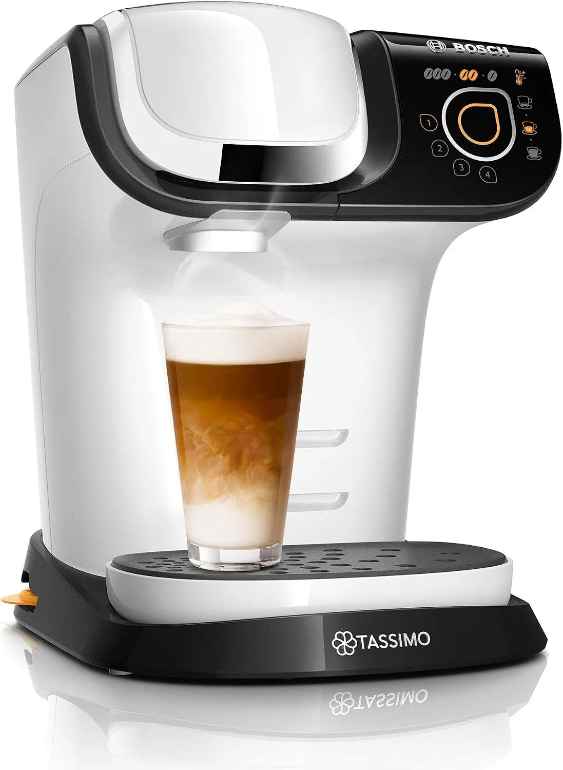 Bosch Kaffeemaschine TAS6504, Tassimo My Way 2 Kapselmaschine by, über 70 Getränke, 1.500 Watt, Fassungsvermögen 1,3 Liter, mit Wasserfilter, weiß
