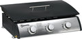 Outsunny Gasgrill, mit 3 Brenner 7,5 kW Grillfläche 61 × 35,5 cm tragbarer Tischgrill