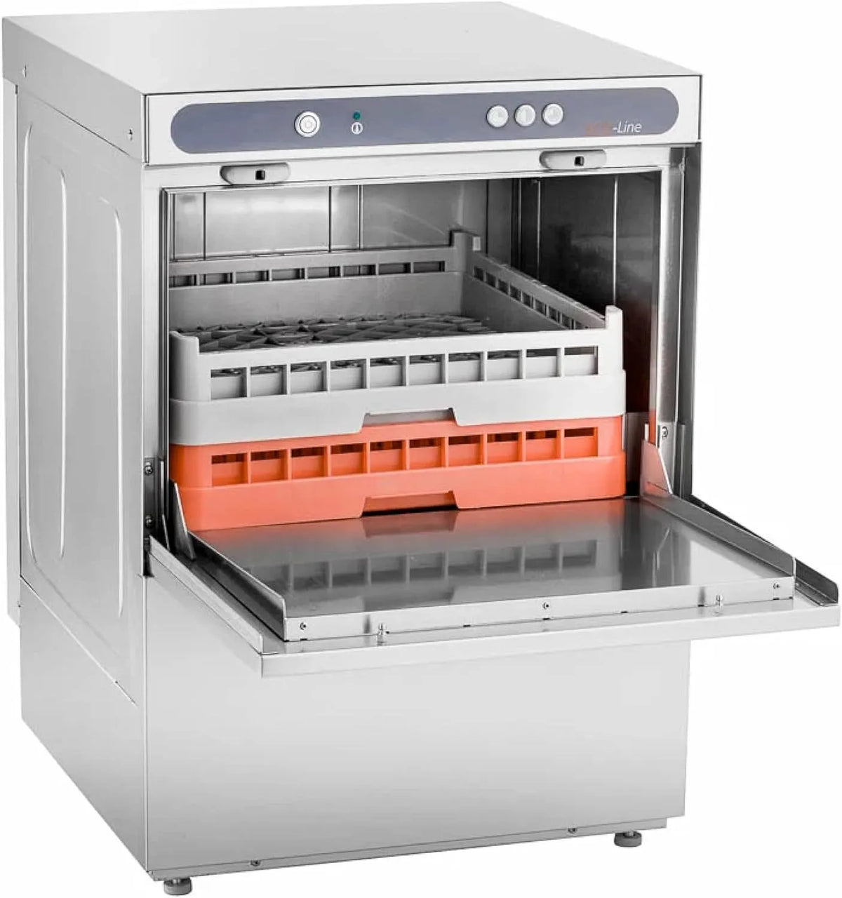 I Spülmaschine Modell ECOLINE-GLSM50S Gläserspülmaschine, mit Reiniger- und Klarspüldosierer I Korbmaß 50 cm I Gläserspüler für Gastronomie Gastro