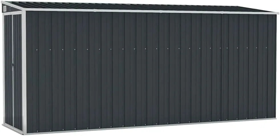 Geräteschuppen vidaXL, mit Sperrfunktion Gerätehaus Gartenhaus Gartenschuppen Schuppen Anthrazit 118x382x178cm Stahl, Wand Kunststoffgriff