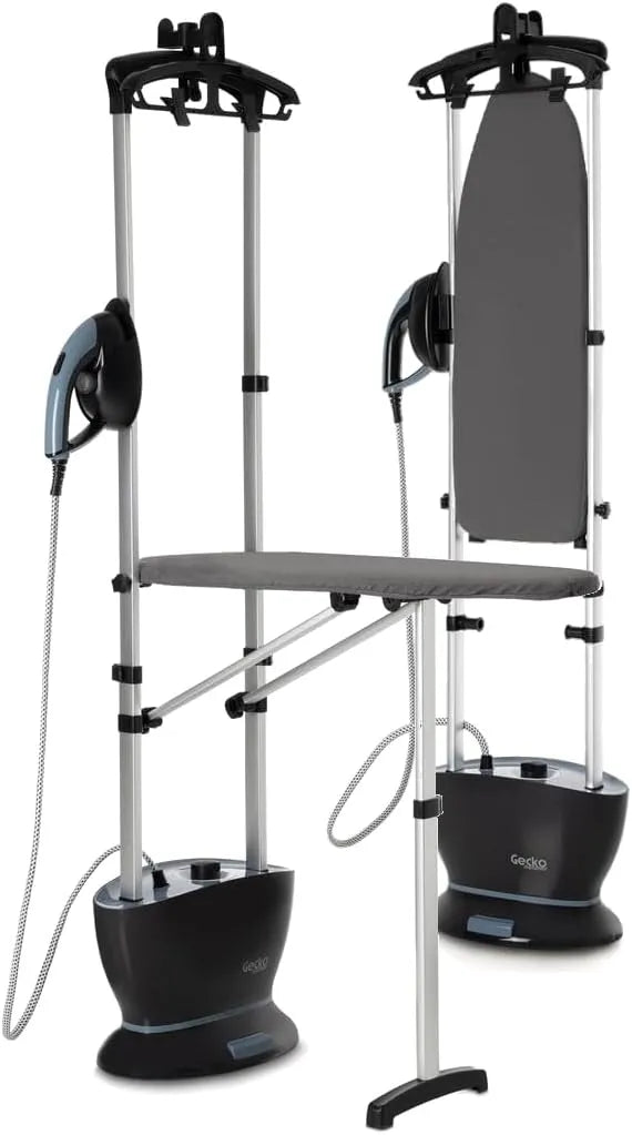 Dampfglätter, 2-in-1 mit Bügeltisch, 4 bar, All-in-One Gerät 2400W, 50 g, min, Vertikales & Horizontales Glätten für Kleidung und Heimtextilien