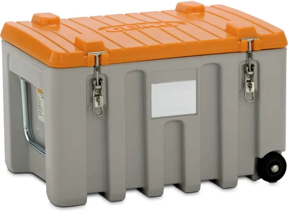 'CEM' Box Trolley, Fassungsvermögen 150 L CEMO 10331, orange, Farbe Grau