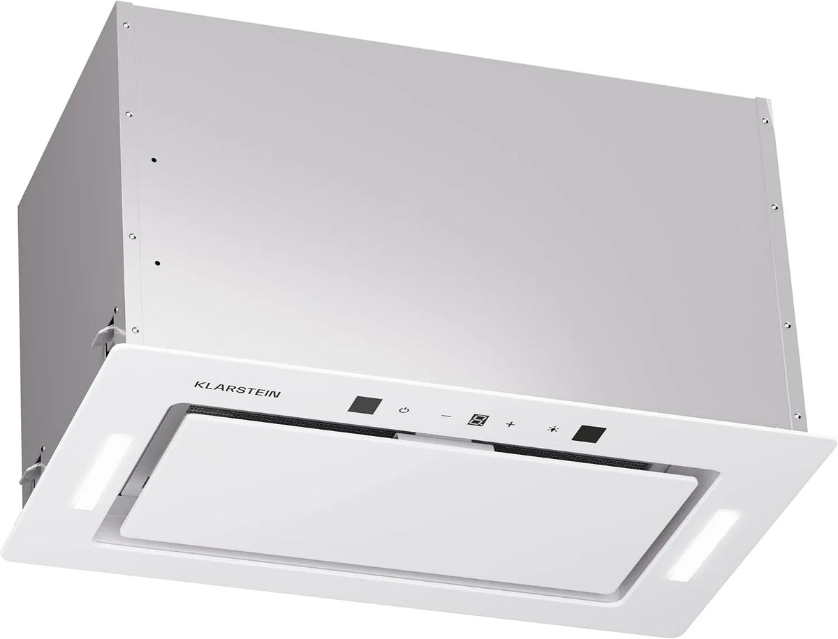 Klarstein Dunstabzugshaube, Breite 52cm, Leise Abzugshaube mit 466 m³/h Luftstrom, Dunstabzug mit Filter, Abluft, Umluft