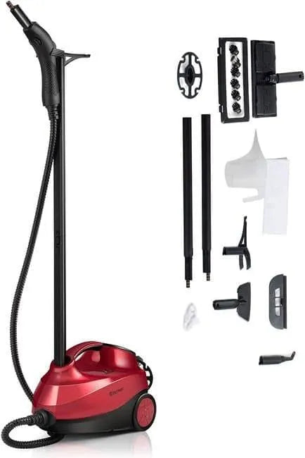 Costway Dampfreiniger, 4 Bar, Fassungsvermögen 1,5L Tank, Dampfzeit bis 45 Min., Fußböden, LED, mit 19 Zubehörteilen, Leistung 2000W, bis 108℃
