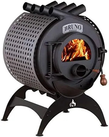 Mini II Werkstattofen Bruno, Leistung 9 kW Warmluftofen, hochwertiger Stahl, Zulassung für Deutschland und Schweiz, BimSchV, Untergestell Klassik