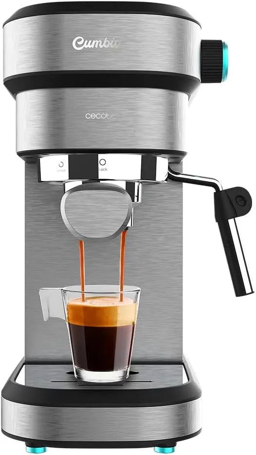 Cecotec Espressomaschine, Cafelizzia 890 Farbe Grau. Espressos und Cappuccino, Leistung 1350 W, 20 Bar Druck, Thermoblock-System