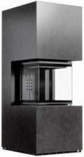 Kratki Kaminbausatz, Leistung 8 kW, NBC 500/500, niedrig, schwarzer Brennraum