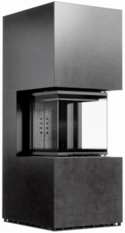 Kratki Kaminbausatz, Leistung 8 kW, NBC 500/500, niedrig, schwarzer Brennraum