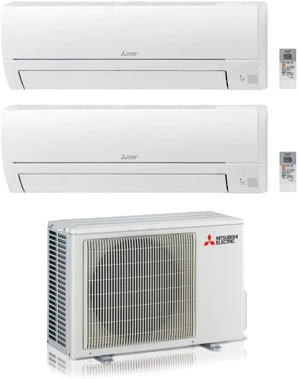 Klimaanlage 12000 MSZ-HR25 HR35VF Dual Split, + 9000 BTU, A+ + + MXZ-2HA50VF, Inverter, Energieklasse A++