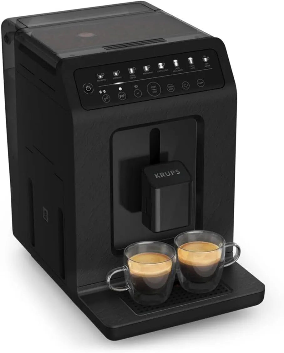 Krups Kaffeevollautomat EA897B, Leistung 1450W, automatische Espresso & Cappuccino-Funktion, One-Touch Tassen mit Milch, 8 Voreinstellungen