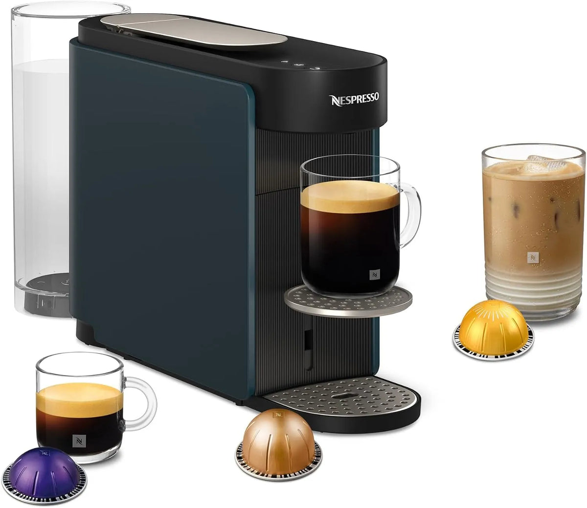 Nespresso Krups Modell, 3 Sekunden Aufheizzeit XN9404, 5 Tassengrößen, Fassungsvermögen 1,4 Liter Wassertank, VERTUO Up Kaffeekapselmaschine