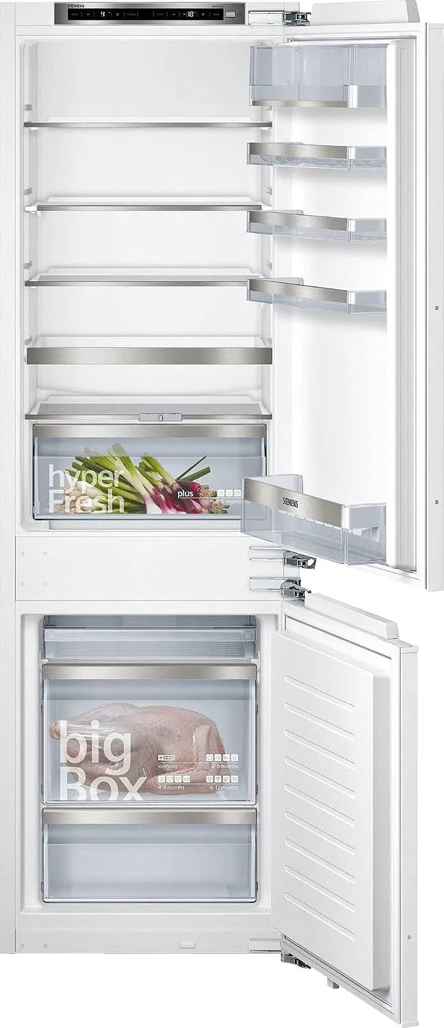 Siemens Modell, Fassungsvermögen 266 l KI86SADE0 iQ500, 219 kWh, hyperFresh 0°, Einbau-Kühlgefrierkombination, Jahr, lowFrost, LED Beleuchtung