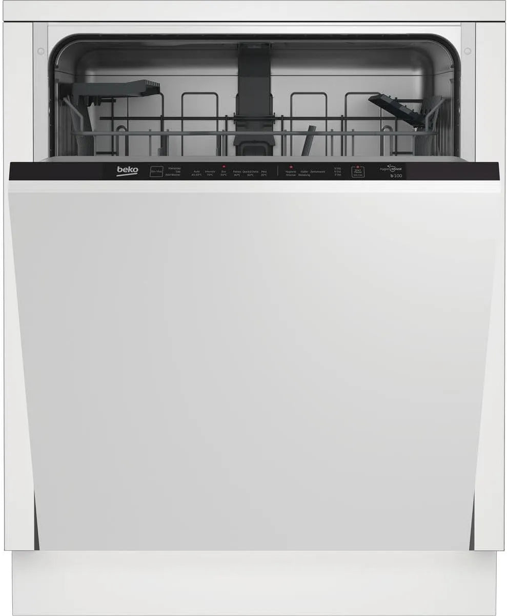 Beko Modell Türfeder, 14 Maßgedecke BDIN16420, Verschiebbarer ckkorb, Vollintegrierte Geschirrspülmaschine, Selbstjustierende Türfeder
