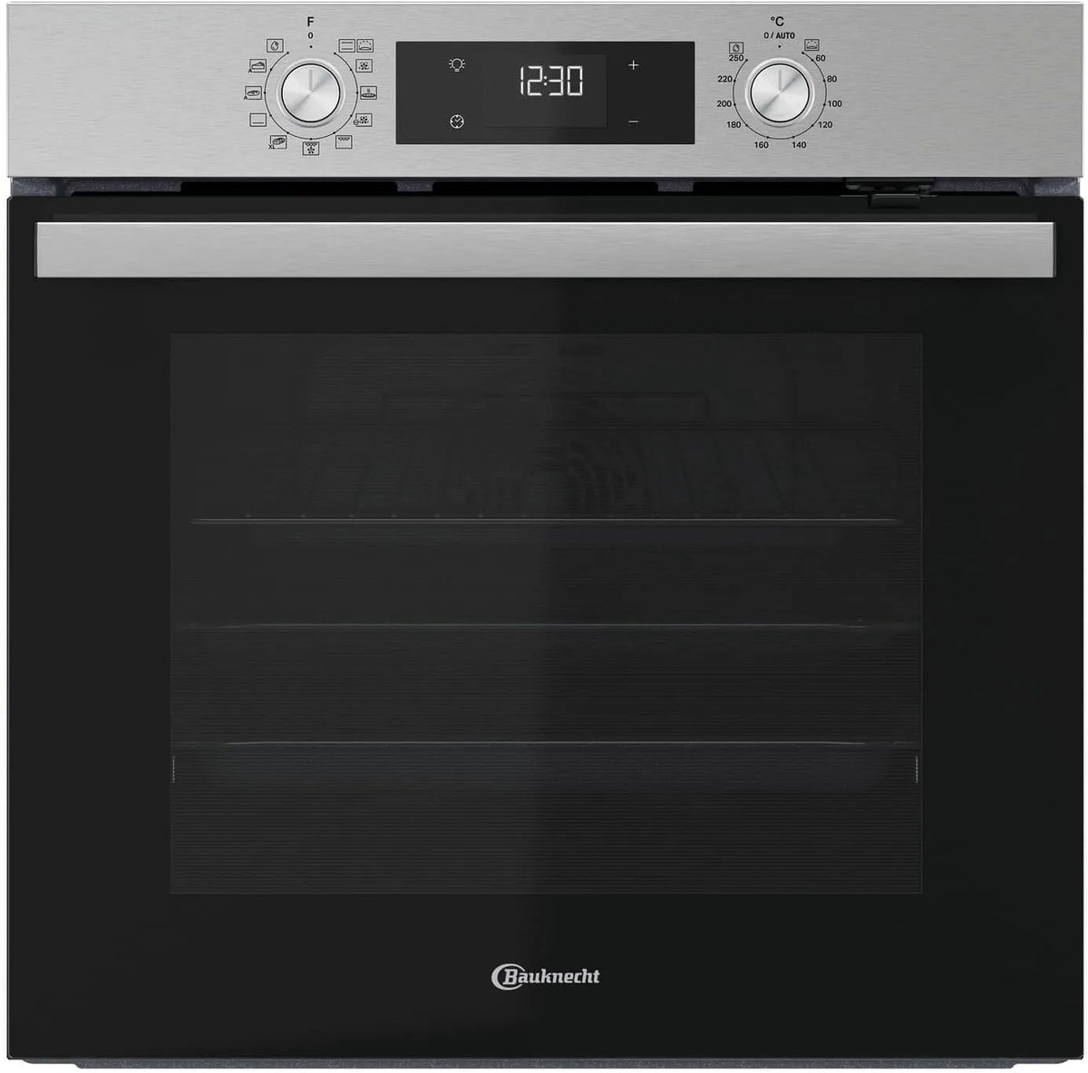 Bauknecht Backofen BBA285HU1I, PowerHeißluft, Einbau 71 Liter, Multifunktionsofen mit 12 Funktionen, in Schwarz, versenkbare Knebel