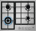 AEG Kochfeld HGB64400SM, Breite 60 cm, 4 Feuer, Slim Line Gaskochfeld, Edelstahl