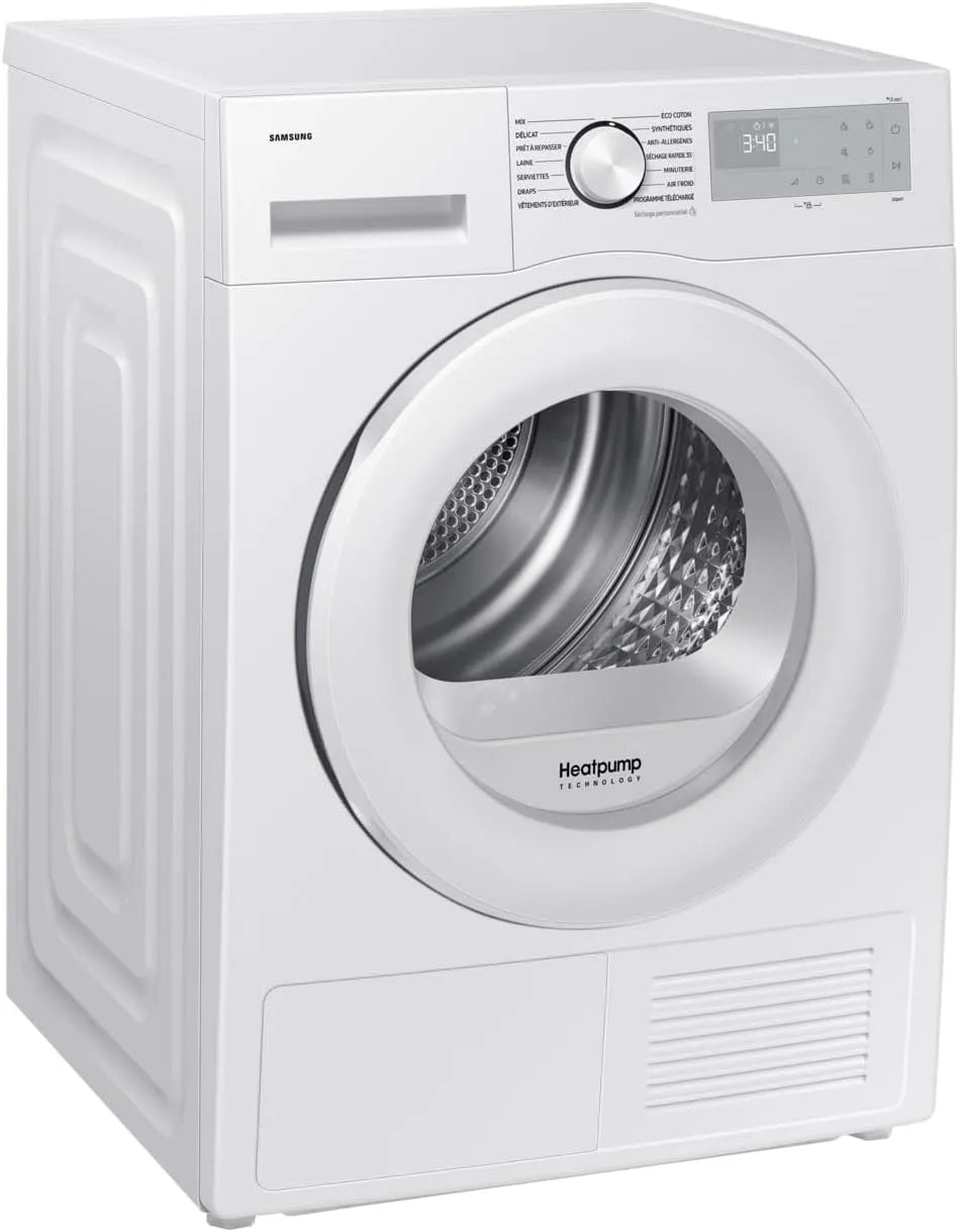 Samsung Wäschetrockner DV90DG52A0THEF, Gewicht 9 kg, Wärmepumpe, Optimal Dry, Energieklasse C Weiß
