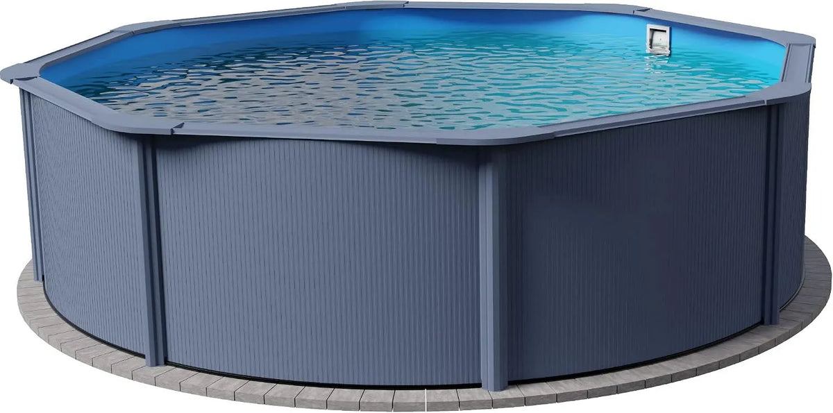 Pool Planet, Stahlwandpool rund Classic 360x120 cm, Stahl 0,4 mm anthrazit, Overlap